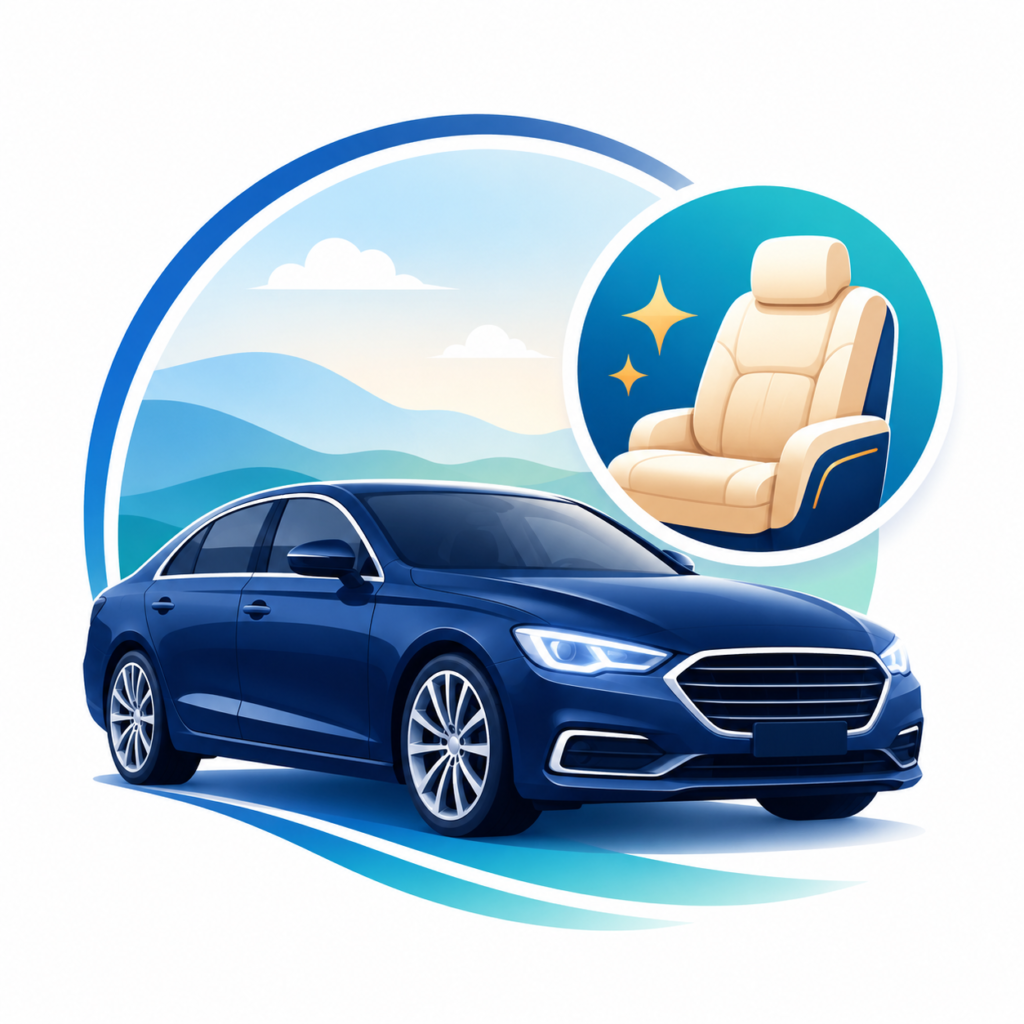 Comfortable private vehicle icon